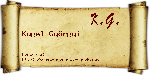 Kugel Györgyi névjegykártya