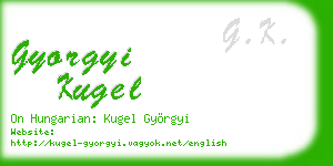 gyorgyi kugel business card
