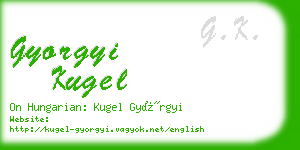 gyorgyi kugel business card